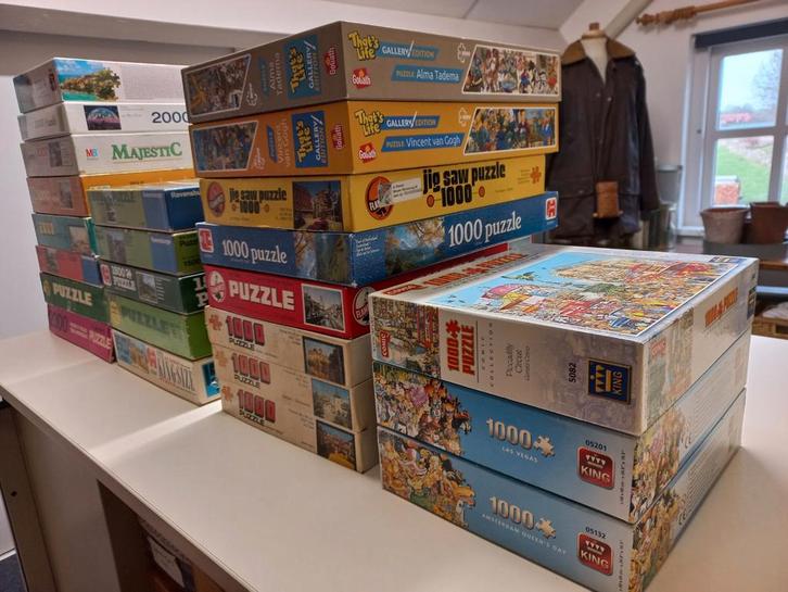 24 legpuzzels 1000 - 1500 en 2000 stukjes, Hobby en Vrije tijd, Denksport en Puzzels, Zo goed als nieuw, Legpuzzel, Meer dan 1500 stukjes