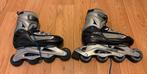 Nijdam Inline Skates / Skeelers - Zwart/Blauw/Grijs, Verstelbaar, Kinderen, Zo goed als nieuw, Inline skates 4 wielen