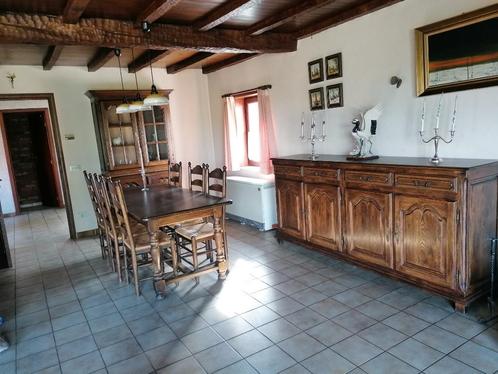 eetkamer in eik, Huis en Inrichting, Complete eetkamers, Zo goed als nieuw, 4 tot 6 stoelen, Ophalen