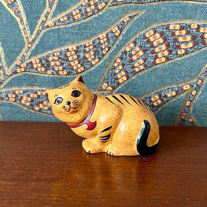 Franklin Mint kat oranje, Verzamelen, Beelden en Beeldjes, Zo goed als nieuw, Ophalen of Verzenden