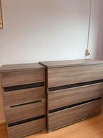 Complete slaapkamer – houtlook taupe/grijsbruin, Huis en Inrichting, Slaapkamer | Complete slaapkamers, Ophalen, Zo goed als nieuw