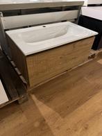 Badkamermeubel houtlook met wastafel – moderne uitstraling, Ophalen, 50 tot 100 cm, Zo goed als nieuw, Minder dan 100 cm