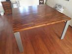 Echte Teak houten eettafel vierkant. 140x140  Design, Huis en Inrichting, Tafels | Eettafels, Ophalen, Zo goed als nieuw, Vijf personen of meer