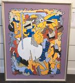 Pierre PISIVIN, abstracte compositie 3, Antiek en Kunst, Kunst | Schilderijen | Abstract, Ophalen