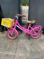Meisjesfietsje roze met zijwieltjes, Ophalen, Gebruikt, 14 inch of minder
