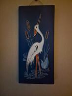 Oude wand tegel - reiger, Antiek en Kunst, Ophalen of Verzenden