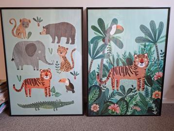 2 Lijsten zwart - 50x70cm