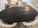 Ovale zwarte Eettafel Mango, Huis en Inrichting, Tafels | Eettafels, Ophalen, Gebruikt, 200 cm of meer, 50 tot 100 cm