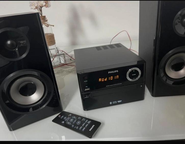 Philips Microset met Speakers en Afstandsbediening, Audio, Tv en Foto, Stereo-sets, Gebruikt, Cd-speler, Philips, Microset, Ophalen of Verzenden