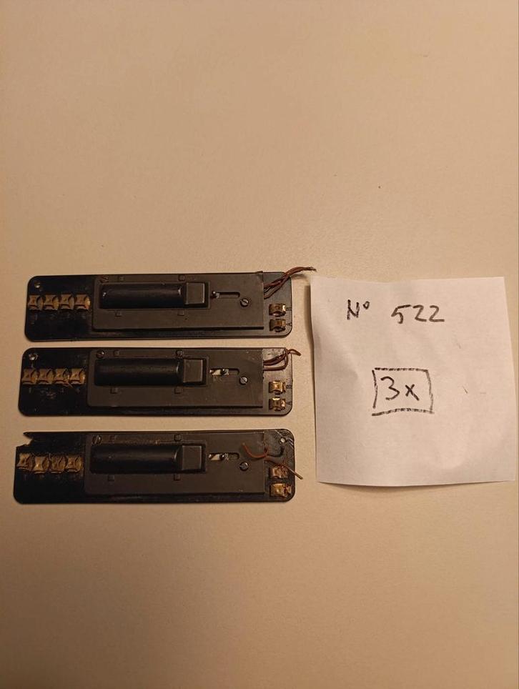 Fleischmann Schakelrelais Nr. 522 - 3 Stuks, Hobby en Vrije tijd, Modeltreinen | H0, Ophalen of Verzenden