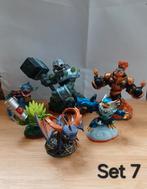 Set 7 met 6 verschillende Skylanders, Avontuur en Actie, 2 spelers, Ophalen of Verzenden, Zo goed als nieuw