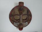 houten masker met opgelegde stukken, Ophalen of Verzenden