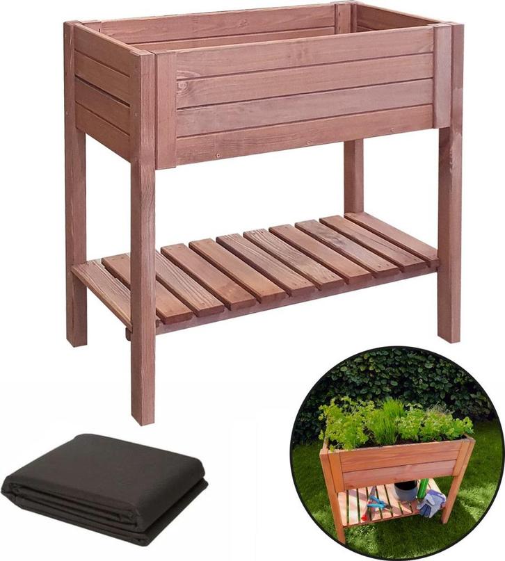 Kweektafel – incl. Worteldoek, Diverse Maten, 50% korting!, Tuin en Terras, Bloembakken en Plantenbakken, Nieuw, Hout, Balkon