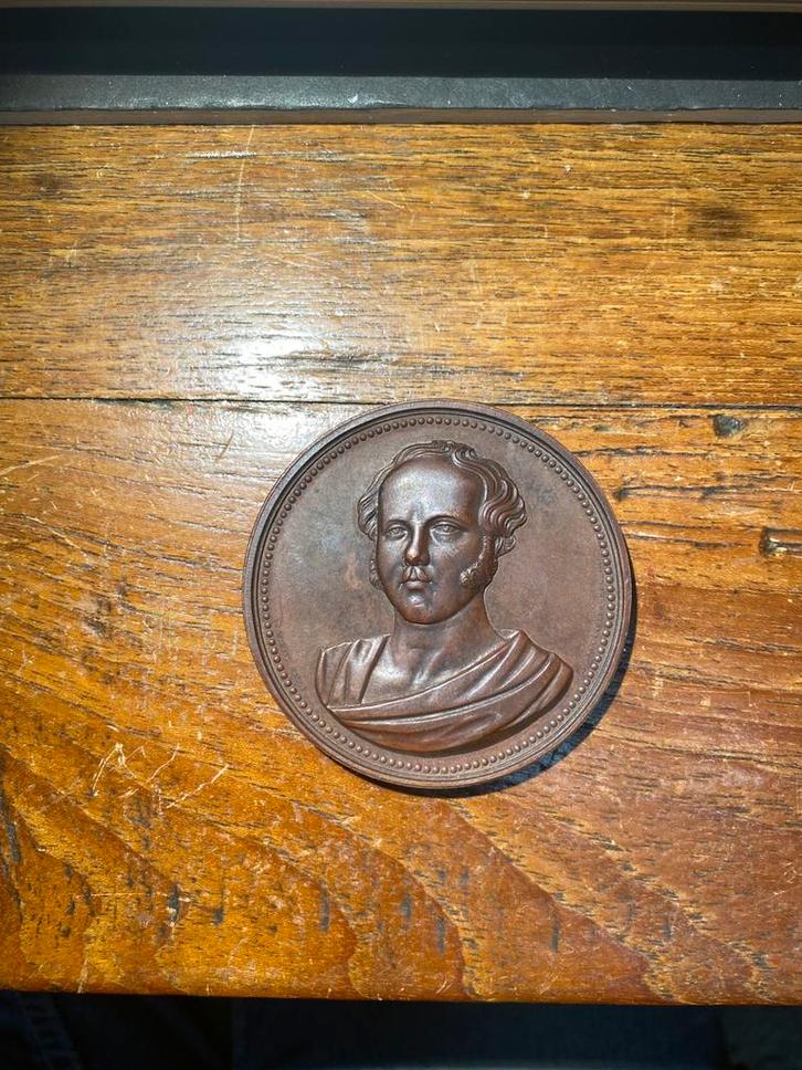 Bronzen penning 1860, Postzegels en Munten, Penningen en Medailles, Brons, Ophalen of Verzenden