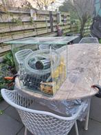 Compleet aquarium 30x30x35cm, filter, verwarming & decoratie, Dieren en Toebehoren, Vissen | Aquaria en Toebehoren, Ophalen, Zo goed als nieuw