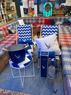 Grey Goose Strandset: Stoelen, Tafel, Cooler + Dummy, Ophalen, Zo goed als nieuw, Metaal, Inklapbaar