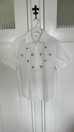 Witte vintage blouse met borduursels maat 38, Kleding | Dames, Maat 38/40 (M), Wit, Ophalen of Verzenden, Zo goed als nieuw