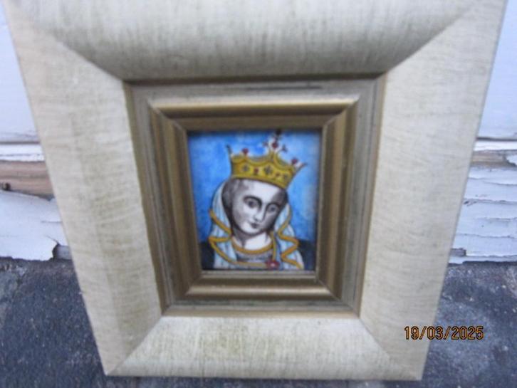 Emaille Kunst van Wolterman Maastricht, Maria Portretje lijs, Antiek en Kunst, Antiek | Religie, Ophalen