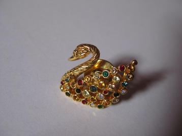 Vintage Swarovski zwaan broche / mini centenary brooch 1995 beschikbaar voor biedingen