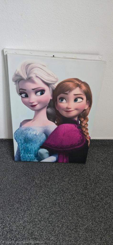 2x Frozen Schilderij Elsa en Anna, Huis en Inrichting, Woonaccessoires | Schilderijen, Tekeningen en Foto's, Zo goed als nieuw