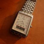 Vintage Heren Sporthorloge Longines Split 5 Chronograaf, Overige merken, Staal, Gebruikt, Staal