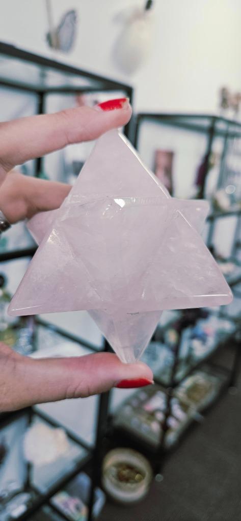 Rozekwarts Merkaba XL, Verzamelen, Mineralen en Fossielen, Ophalen of Verzenden