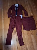 damespak bordeauxrood met rok en broek, Kostuum of Pak, Zo goed als nieuw, Rood, Ophalen