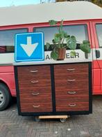 vintage toonbankje ladenkast dressoir shopdisplay, Ophalen, Gebruikt, Overige materialen, 100 tot 150 cm
