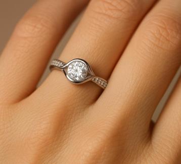 Saffier ring maat 17.5mm beschikbaar voor biedingen