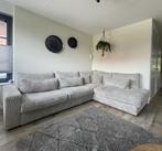 Hoekbank Coast ribcord lichtgrijs 3 zits + ottomaan, Ophalen, 250 tot 300 cm, Gebruikt, 100 tot 125 cm