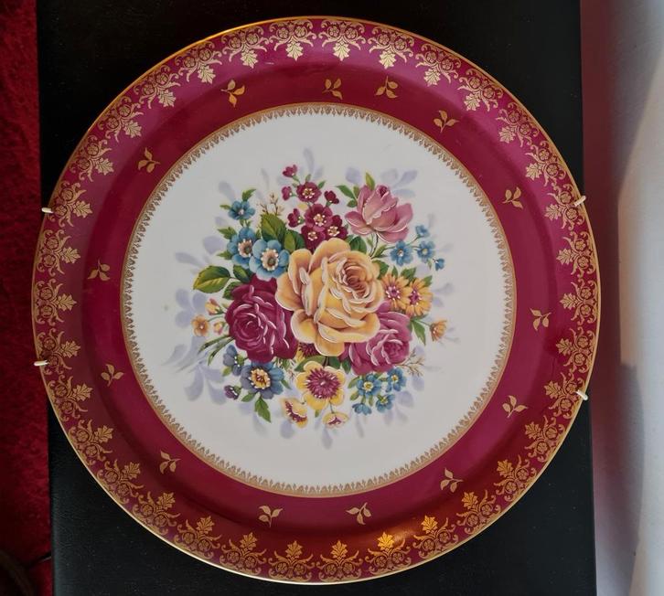Limoges Porseleinen Sierbord - Bloemmotief, Antiek en Kunst, Antiek | Porselein, Ophalen of Verzenden