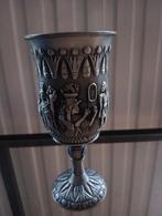 Tinnen bokaal met Egyptische afbeeldingen, Ophalen of Verzenden