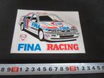sticker strip auto FINA RACING motor oil rally *, Ophalen, Zo goed als nieuw