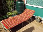 Vintage ligbed stretcher jaren 70 retro, Ophalen, Zo goed als nieuw, Metaal, Verstelbaar