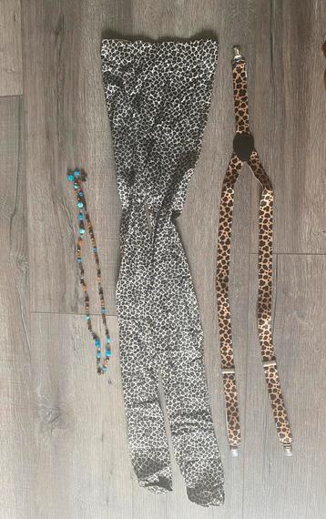Panter panty, panter bretels en ketting voor fout feestje beschikbaar voor biedingen
