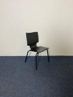 2 x Vergaderstoel Gispen, design, zwart, Van der Sluis, Huis en Inrichting, Stoelen, Ophalen, Gebruikt, Zwart, Twee