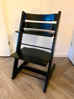 Zwarte Meegroeistoel - Stokke Tripp Trapp, Kinderen en Baby's, Kinderstoelen, Ophalen of Verzenden, Gebruikt, Meegroeistoel