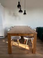 Teakhouten eettafel, Huis en Inrichting, Tafels | Eettafels, Ophalen, 100 tot 150 cm, Zo goed als nieuw, Vijf personen of meer
