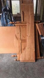 Antiek grenen bed, Huis en Inrichting, Slaapkamer | Bedden, Ophalen, Gebruikt, 90 cm, 190 cm of minder