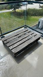 Pallet tafel op wieltjes - Europallet rustiek kleur, Ophalen of Verzenden, Zo goed als nieuw, Rechthoekig, Hout
