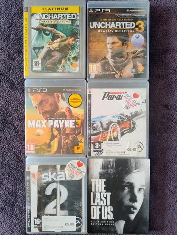 9 PlayStation 3 spellen, 5€ per stuk, PS3 beschikbaar voor biedingen