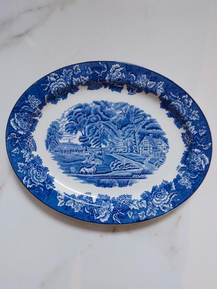 Enoch Woods Ware Saladebord - Engels Landschap, Antiek en Kunst, Antiek | Schalen, Ophalen of Verzenden