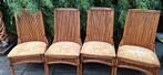 4 Bamboe eetkamerstoelen stoelen, Ophalen