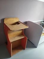 Tip! Jaren 70 retro 3 in 1 houten kinderstoel bureau trein, Kinderen en Baby's, Kinderstoelen, Ophalen, Gebruikt, Overige typen