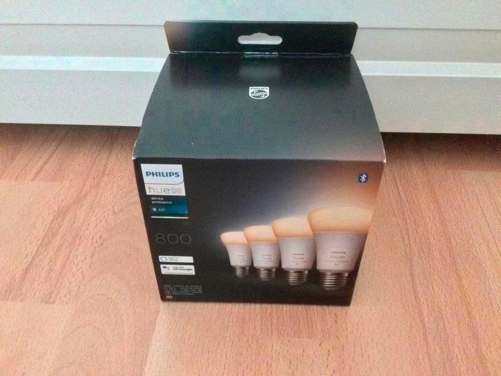 Philips Hue White Ambiance E27 - Nieuw - 4-pack, Huis en Inrichting, Lampen | Losse lampen, Nieuw, Led-lamp, E27 (groot), Ophalen