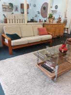 Deens design vintage bank beige - driezits, Ophalen, Gebruikt, ., Vintage