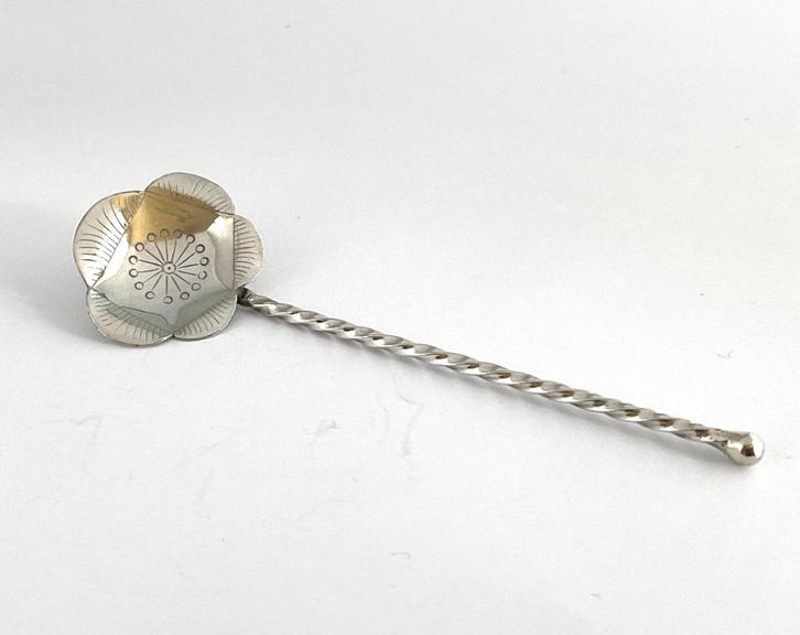 Antiek zilveren mosterd- of specerijenlepeltje, Antiek en Kunst, Antiek | Goud en Zilver, Verzenden