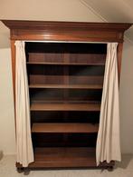 Antieke boekenkast [demontabel, hoogte verstellen, gordijen], Ophalen, Met plank(en), 100 tot 150 cm, 200 cm of meer