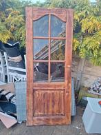 2 Stompe Binnendeuren - Hout & Glas, Gebruikt, Binnendeur, Ophalen of Verzenden, 200 tot 215 cm