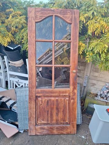 2 Stompe Binnendeuren - Hout & Glas beschikbaar voor biedingen